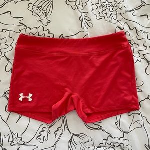 Under Armour peach volleyball workout shorts